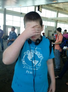Stressing out about getting onto the plane (click on the article for happier times).